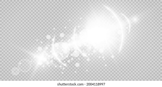 Glow light effect. Star burst with sparkles. Vector illustration