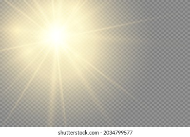 Glow light effect. Star burst with sparkles. Vector illustration