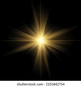 Glow light effect. Star burst with sparkles.Sun