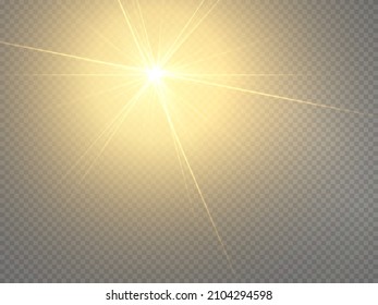 Glow light effect. Star burst with sparkles. Sun