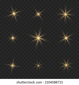 Glow light effect. Star burst with sparkles.Sun.