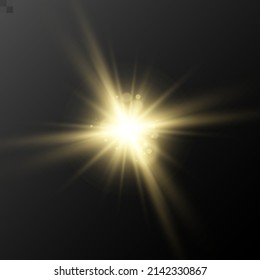 Glow light effect. Star burst . illustration.