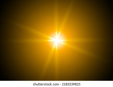 Glow light effect. Star burst with sparkles.Sun.