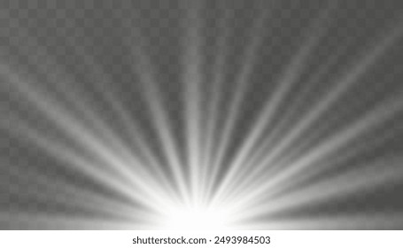 Glow light effect. Star burst with sparkles.Sun.