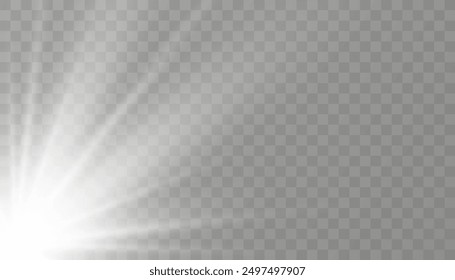 Glow light effect. Star burst with sparkles.Sun.