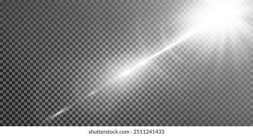 Efeito de luz de brilho. Estrela explode com brilhos.Sol.	