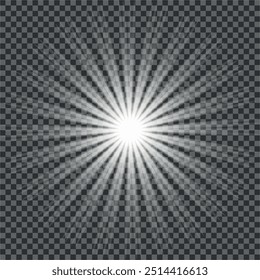 Glow light effect. Star burst with sparkles.Sun.