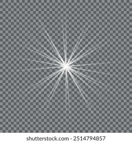 Glow light effect. Star burst with sparkles.Sun.