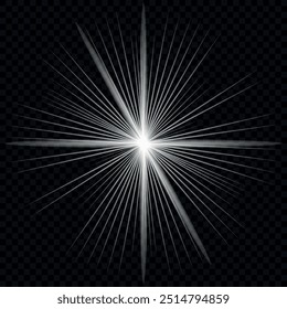 Glow light effect. Star burst with sparkles.Sun.