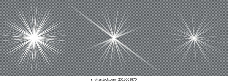 Glow light effect. Star burst with sparkles.Sun.