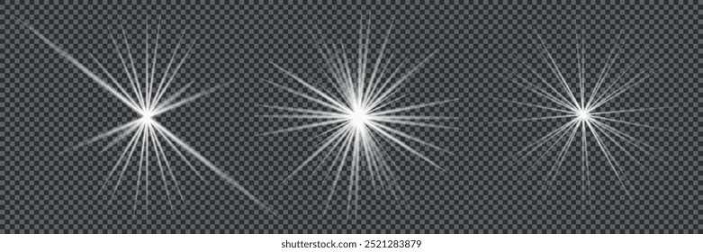 Glow light effect. Star burst with sparkles.Sun.