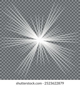 Glow light effect. Star burst with sparkles.Sun.