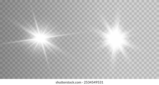 Glühlichteffekt. Stern platzte mit funkeln.Sonne.	
