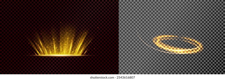 Glow light effect. Star burst with sparkles. Sun.	