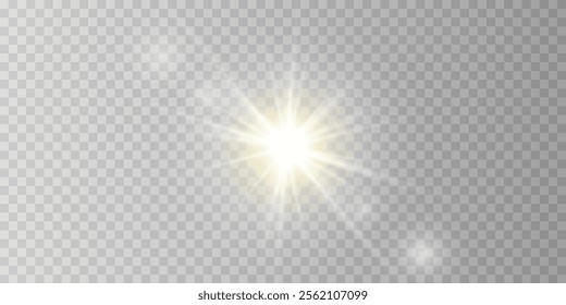 Glow light effect. Star burst with sparkles.Sun.