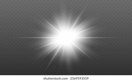 Glow light effect. Star burst with sparkles. Vector transparent sunlight special lens flare light effect. Stellar Radiance. Glowing Stars with a Sparkling Starlight Effect.