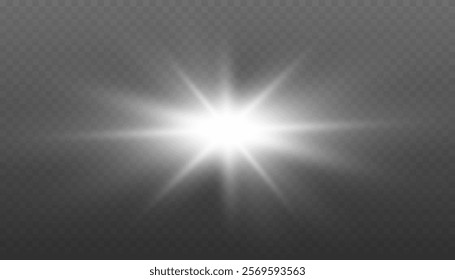 Glow light effect. Star burst with sparkles. Vector transparent sunlight special lens flare light effect. Stellar Radiance. Glowing Stars with a Sparkling Starlight Effect.