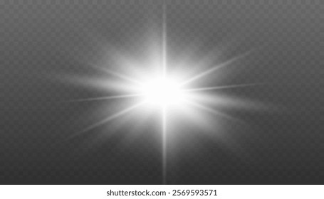Glow light effect. Star burst with sparkles. Vector transparent sunlight special lens flare light effect. Stellar Radiance. Glowing Stars with a Sparkling Starlight Effect.