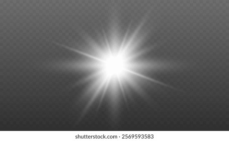 Glow light effect. Star burst with sparkles. Vector transparent sunlight special lens flare light effect. Stellar Radiance. Glowing Stars with a Sparkling Starlight Effect.