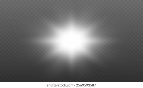 Glow light effect. Star burst with sparkles. Vector transparent sunlight special lens flare light effect. Stellar Radiance. Glowing Stars with a Sparkling Starlight Effect.