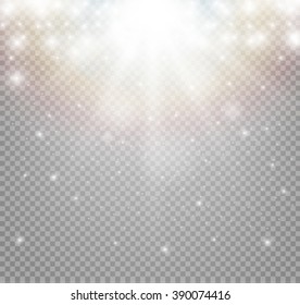 Efecto luminoso. Estrella estalló de chispas. Ilustración del vector