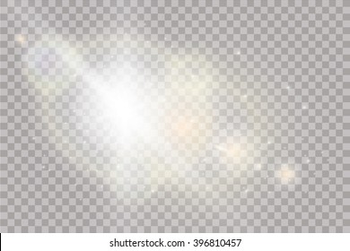 Glow light effect. Star burst with sparkles. Vector illustration