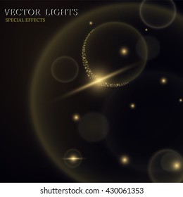 Glow light effect. Star burst  Vector illustration