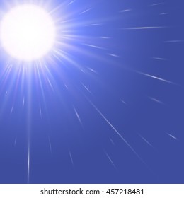 Glow light effect. Star burst with sparkles. Vector illustration