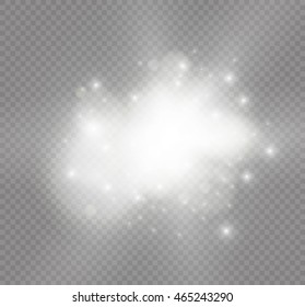Glow light effect. Star burst with sparkles. Vector illustration