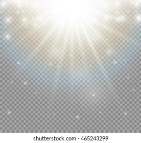 Glow light effect. Star burst with sparkles. Vector illustration