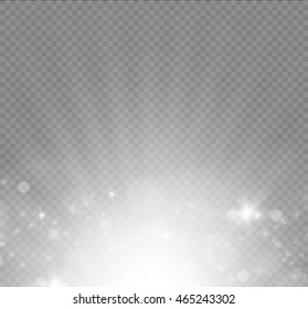 Glow light effect. Star burst with sparkles. Vector illustration