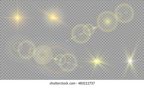Glow light effect. Star burst with sparkles. sunlight.