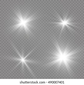 Glow light effect. Star burst with sparkles. Vector illustration