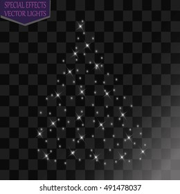 Glow light effect. Star burst with sparkles. Vector illustration