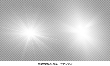 Glow light effect. Star burst with sparkles.
