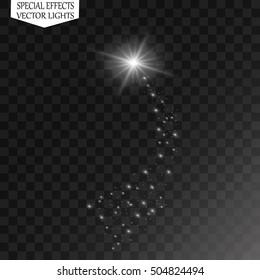 Glow light effect. Star burst with sparkles. Vector illustration