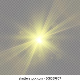 Glow light effect. Star burst with sparkles.Sun.