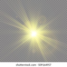 Glow light effect. Star burst with sparkles.Sun.