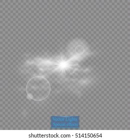 Glow light effect. Star burst with sparkles. Vector illustration