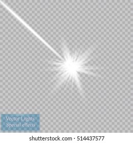 Glow light effect. Star burst with sparkles. Vector illustration