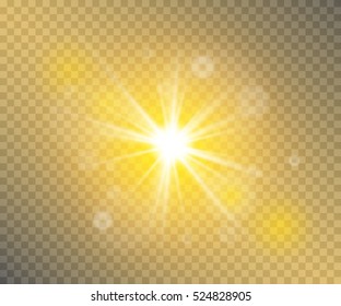 Glow light effect. Star burst with sparkles.Sun.