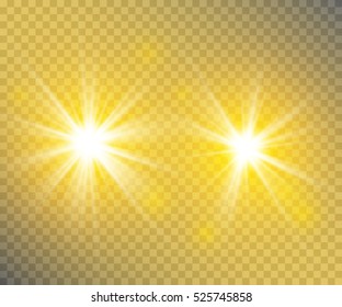 Glow light effect. Star burst with sparkles.Sun.
