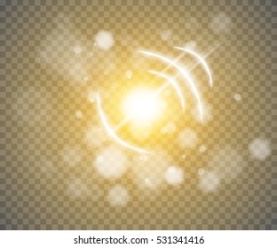 Glow light effect. Star burst with sparkles.Sun