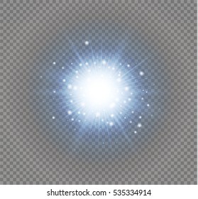 Glow Light Effect. Star Burst With Sparkles.