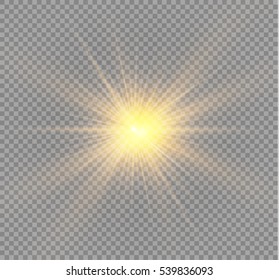 Glow light effect. Star burst with sparkles.
