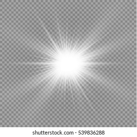 Glow Light Effect. Star Burst With Sparkles.