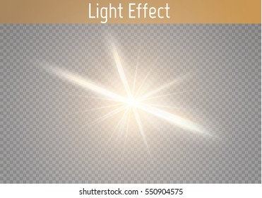 Glow light effect. Star burst with sparkles.Sun.