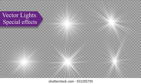 Glow light effect. Star burst with sparkles. sunlight.