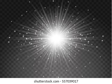 Glow light effect. Star burst with sparkles.Sun.