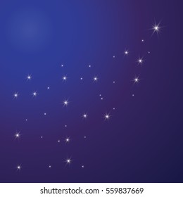 Glow light effect. Star burst with sparkles. Vector illustration